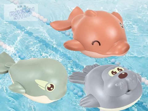 Nakręcana pływająca zabawka do kąpieli wody delfin foka ZA4670 Nakręcana pływająca zabawka do kąpieli wody delfin foka ZA4670