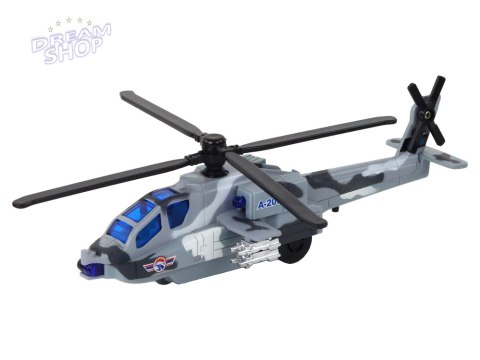 Helikopter Wojskowy Śmigłowiec Militarny Aluminiowy Mix Dźwięk Światła Helikopter Wojskowy Śmigłowiec Militarny Aluminiowy Mix Dźwięk Światła