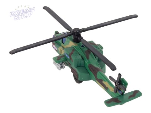 Helikopter Wojskowy Śmigłowiec Militarny Aluminiowy Mix Dźwięk Światła Helikopter Wojskowy Śmigłowiec Militarny Aluminiowy Mix Dźwięk Światła