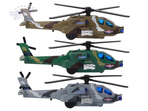 Helikopter Wojskowy Śmigłowiec Militarny Aluminiowy Mix Dźwięk Światła Helikopter Wojskowy Śmigłowiec Militarny Aluminiowy Mix Dźwięk Światła