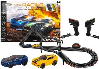 Tor Wyścigowy 2 Autka Kontrolery Slot Cars 1:64