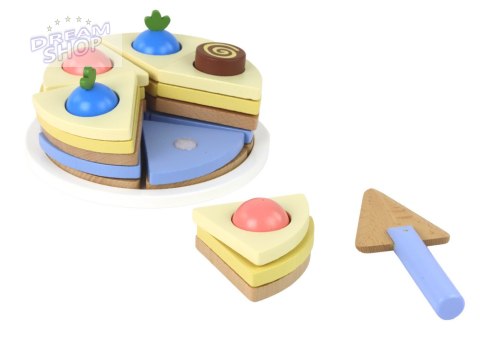 Drewniane Ciasto Tort Kawałki 8 ele. Drewniane Ciasto Tort Kawałki 8 ele.