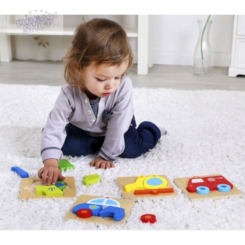 TOOKY TOY Puzzle Układanka Grube Klocki Statek 6 el. TOOKY TOY Puzzle Układanka Grube Klocki Statek 6 el.