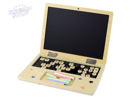 Tablica Drewniana Laptop Kreda Tablica Drewniana Laptop Kreda