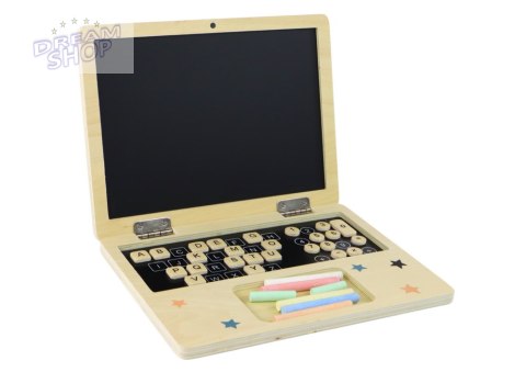 Tablica Drewniana Laptop Kreda Tablica Drewniana Laptop Kreda