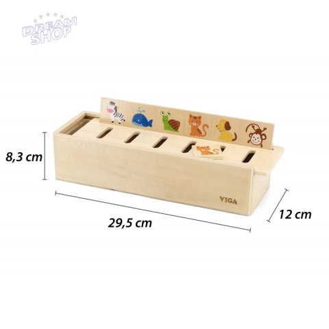 VIGA Drewniany Edukacyjny Sorter Gra Zwierzątka Owoce Warzywa VIGA Drewniany Edukacyjny Sorter Gra Zwierzątka Owoce Warzywa