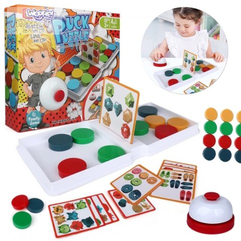 WOOPIE Gra Logiczna Układanka Wzorów PUCK PUZZLE 3+ WOOPIE Gra Logiczna Układanka Wzorów PUCK PUZZLE 3+