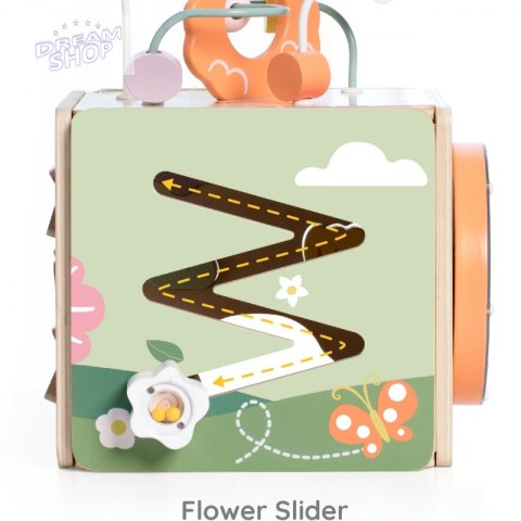 CLASSIC WORLD Drewniana Kostka Edukacyjna Sensoryczna 5w1 CLASSIC WORLD Drewniana Kostka Edukacyjna Sensoryczna 5w1
