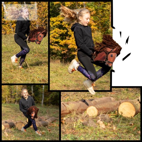 Hobby Horse Skippi A3 - Bursztyn - zabawka dla dziewczynki konik na kiju Hobby Horse Skippi A3 - Bursztyn - zabawka dla dziewczynki konik na kiju