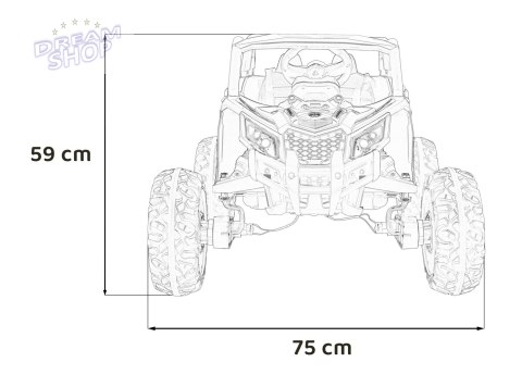 Pojazd Buggy ATV Defend 4x4 Czerwony