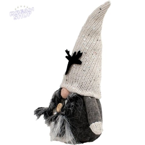 SKRZAT GNOM DEKORACYJNY 25CM Z CEKINAMI SZARY GIRL SKRZAT GNOM DEKORACYJNY 25CM Z CEKINAMI SZARY GIRL
