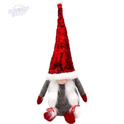 Skrzat dekoracyjny z magicznymi cekinami 35 cm szary Skrzat dekoracyjny z magicznymi cekinami 35 cm szary