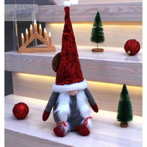 Skrzat dekoracyjny z magicznymi cekinami 35 cm szary Skrzat dekoracyjny z magicznymi cekinami 35 cm szary