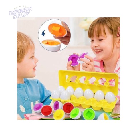 WOOPIE Układanka Jajka Montessori - Dopasuj Kształty i Kolory WOOPIE Układanka Jajka Montessori - Dopasuj Kształty i Kolory