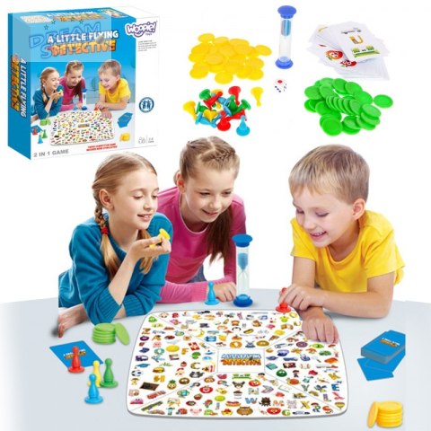 WOOPIE Gra Planszowa 2w1 Mały Detektw + Chińczyk WOOPIE Gra Planszowa 2w1 Mały Detektw + Chińczyk