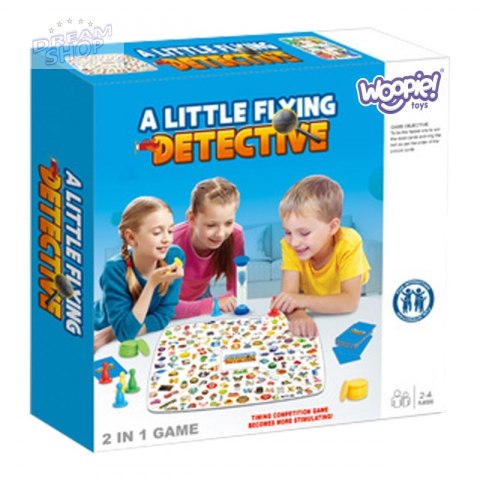 WOOPIE Gra Planszowa 2w1 Mały Detektw + Chińczyk WOOPIE Gra Planszowa 2w1 Mały Detektw + Chińczyk