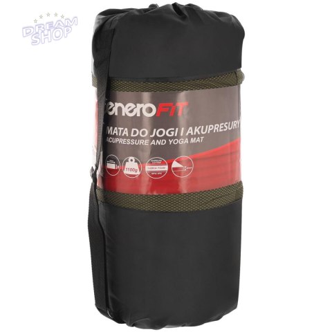 MATA Z PODUSZKĄ DO AKUPRESURY JOGI MASAŻU ZIELONO-BRĄZOWA 67x42x2CM EB FIT MATA Z PODUSZKĄ DO AKUPRESURY JOGI MASAŻU ZIELONO-BRĄZOWA 67x42x2CM EB FIT