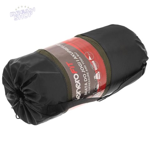 MATA Z PODUSZKĄ DO AKUPRESURY JOGI MASAŻU ZIELONO-BRĄZOWA 67x42x2CM EB FIT MATA Z PODUSZKĄ DO AKUPRESURY JOGI MASAŻU ZIELONO-BRĄZOWA 67x42x2CM EB FIT