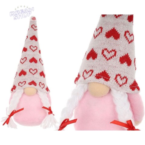 SKRZAT GNOM 20CM DEKORACJA WALENTYNKOWA GIRL RÓŻOWA SKRZAT GNOM 20CM DEKORACJA WALENTYNKOWA GIRL RÓŻOWA
