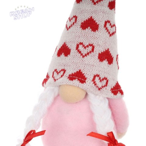 SKRZAT GNOM 20CM DEKORACJA WALENTYNKOWA GIRL RÓŻOWA SKRZAT GNOM 20CM DEKORACJA WALENTYNKOWA GIRL RÓŻOWA