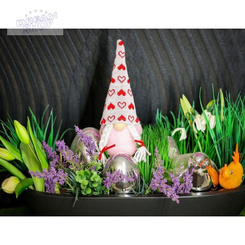 SKRZAT GNOM 20CM DEKORACJA WALENTYNKOWA GIRL RÓŻOWA SKRZAT GNOM 20CM DEKORACJA WALENTYNKOWA GIRL RÓŻOWA