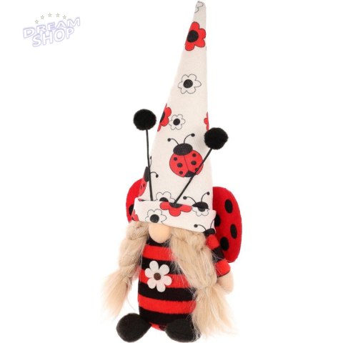 SKRZAT GNOM BIEDRONKA GIRL 24CM DEKORACJA WIOSENNA