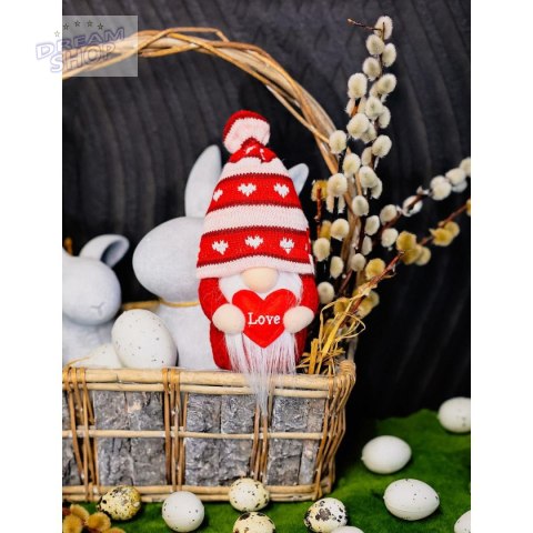 SKRZAT GNOM Z SERCEM LOVE 19CM DEKORACJA WALENTYNKOWA SKRZAT GNOM Z SERCEM LOVE 19CM DEKORACJA WALENTYNKOWA