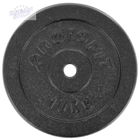 OBCIĄŻENIE ŻELIWNE CZARNE 10 KG SPORTOP fi26,5 OBCIĄŻENIE ŻELIWNE CZARNE 10 KG SPORTOP fi26,5