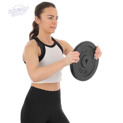 OBCIĄŻENIE ŻELIWNE CZARNE 10 KG SPORTOP fi26,5 OBCIĄŻENIE ŻELIWNE CZARNE 10 KG SPORTOP fi26,5