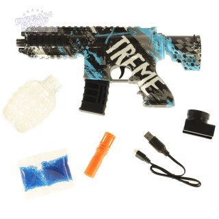 Pistolet na kulki żelowe wodne karabin niebieski zasilanie bateryjne USB 550szt. 7-8mm