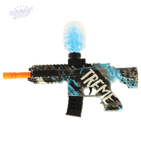 Pistolet na kulki żelowe wodne karabin niebieski zasilanie bateryjne USB 550szt. 7-8mm Pistolet na kulki żelowe wodne karabin niebieski zasilanie bateryjne USB 550szt. 7-8mm
