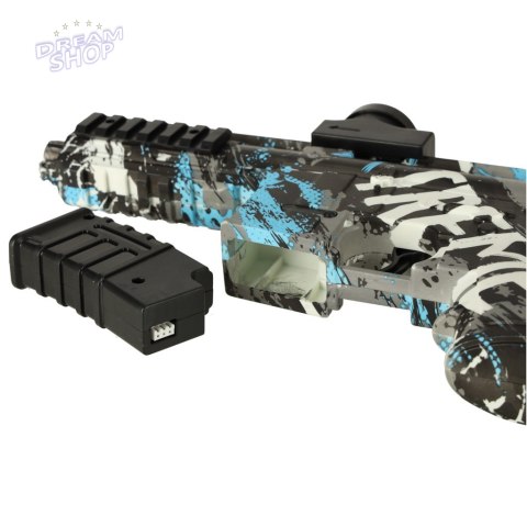 Pistolet na kulki żelowe wodne karabin niebieski zasilanie bateryjne USB 550szt. 7-8mm Pistolet na kulki żelowe wodne karabin niebieski zasilanie bateryjne USB 550szt. 7-8mm