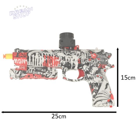 Pistolet na kulki żelowe wodne karabin zasilanie akumulatorowe USB + okulary 550szt. 7-8mm