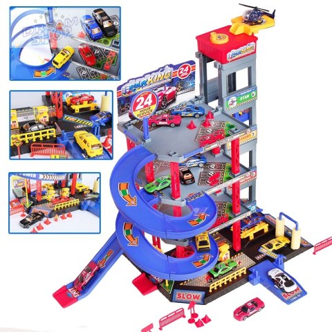 WOOPIE Wielopoziomy Parking Garaż Myjnia Auta Helikopter + Akc. WOOPIE Wielopoziomy Parking Garaż Myjnia Auta Helikopter + Akc.