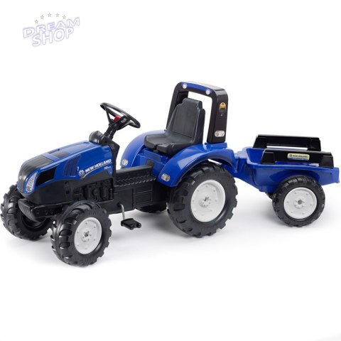 FALK Traktor na Pedały New Holland Duży z Przyczepką od 3 lat FALK Traktor na Pedały New Holland Duży z Przyczepką od 3 lat