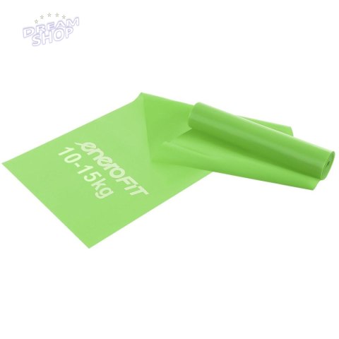 TAŚMA TRENINGOWA GUMA OPOROWA DO ĆWICZEŃ 200x15cm 0,40mm 10-15 kg ZIELONA