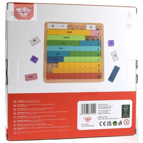 Tooky Toy Drewniana Tablica Matematyczna Nauka Liczenia Liczydło Tooky Toy Drewniana Tablica Matematyczna Nauka Liczenia Liczydło