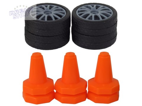 Autko Sportowe Zdalnie Sterowane R/C 1:24 Szare Wymienne Koła