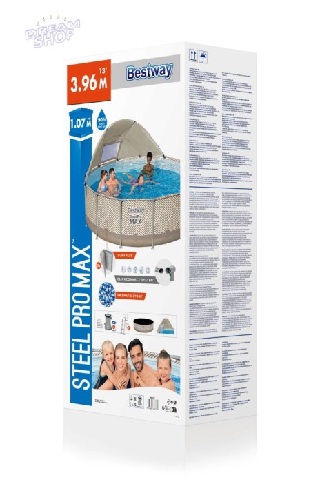 Basen Stelażowy 13FT 396x107 cm SteelPRO BESTWAY Basen Stelażowy 13FT 396x107 cm SteelPRO BESTWAY