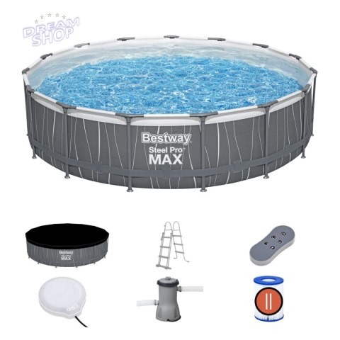 Basen Stelażowy 15FT 457x107 cm SteelPRO BESTWAY Basen Stelażowy 15FT 457x107 cm SteelPRO BESTWAY