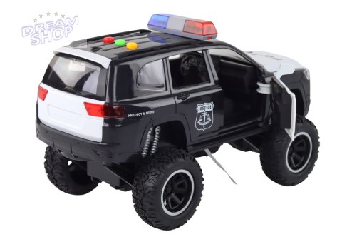 Pojazd Terenowy Raptor Policja Czarny Otwierane Drzwi Dźwięk Światła Pojazd Terenowy Raptor Policja Czarny Otwierane Drzwi Dźwięk Światła