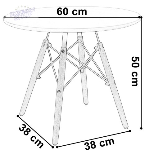 Stolik kawowy okrągły Massimo 60cm biały Stolik kawowy okrągły Massimo 60cm biały