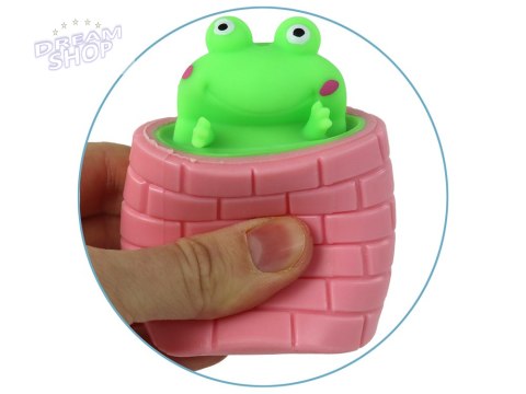 Zabawka Antystresowa Zielona Żabka Wyskakująca z Beczki