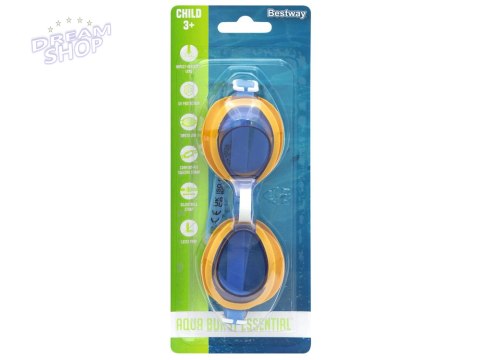 Bestway Okularki do pływania NIEBIESKIE gogle na basen 3+ 21002 Bestway Okularki do pływania NIEBIESKIE gogle na basen 3+ 21002