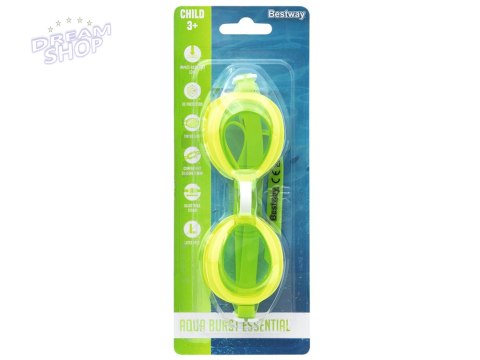 Bestway Okularki do pływania ZIELONE gogle na basen 3+ 21002 Bestway Okularki do pływania ZIELONE gogle na basen 3+ 21002