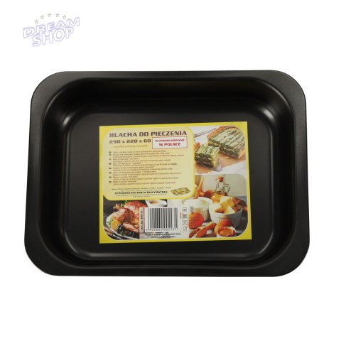 Blacha do pieczenia uniwersalna 29cm x 22cm x 60cm czarna Blacha do pieczenia uniwersalna 29cm x 22cm x 60cm czarna