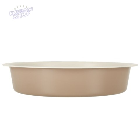 Forma blacha okrągła do pieczenia tart, guiche 26cm brązowa