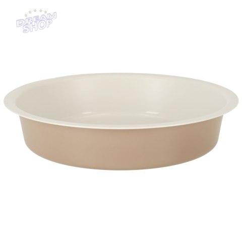 Forma blacha okrągła do pieczenia tart, guiche 26cm brązowa