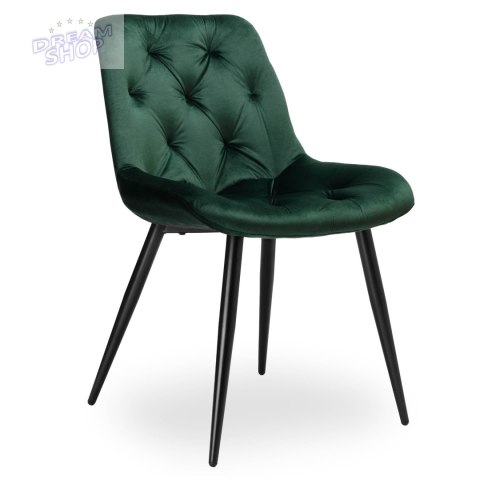 Krzesło aksamitne ELIOT ciemnozielone velvet Krzesło aksamitne ELIOT ciemnozielone velvet