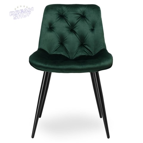 Krzesło aksamitne ELIOT ciemnozielone velvet Krzesło aksamitne ELIOT ciemnozielone velvet